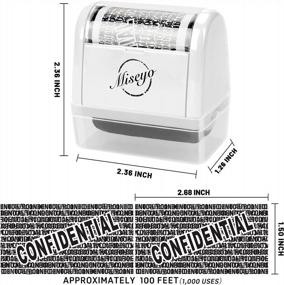 img 3 attached to Miseyo Identity Theft Protection Roller Stamp Set - White (6 Refill Ink Incleded)