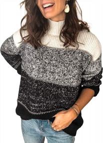 img 4 attached to Stay Cozy And Chic With Acelitt'S Women'S Long Sleeve Crewneck Knit Pullover Sweater, Available In Multiple Sizes