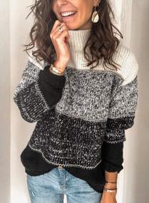 img 1 attached to Stay Cozy And Chic With Acelitt'S Women'S Long Sleeve Crewneck Knit Pullover Sweater, Available In Multiple Sizes