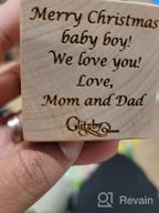 img 1 attached to Personalized Baby Block Wooden Keepsake Ornament 2022 Gift For Boy Or Girl - My First Babys Christmas Custom Engraved Newborn Infant Mom, Dad 1St Date By Glitzby review by Eliot Wahl
