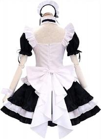 img 2 attached to Womens French Maid Lolita Cosplay Costume With Socks For Halloween And Anime Conventions By GRAJTCIN