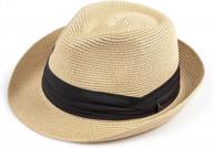 dreshow women straw fedora sun hat upf 50+ wide brim roll-up panama beach hat логотип