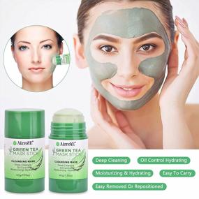 img 3 attached to AirroYE Green Tea Stick Mask - Deep Cleansing, Oil Control And Hydrating - Effective For All Skin Types - Green Tea Cleansing Mask For Moisturized And Refreshed Skin