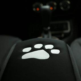 img 2 attached to Jeep Renegade Armrest Pad Center Console Cover (2015-2018) - Heavy Duty Neoprene With Dog Paw Logo Embroidered