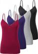 vislivin women's lace tank tops with adjustable v-neck cami - pack of 4 plain camisoles for sexy undershirts logo