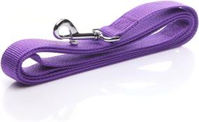 img 2 attached to 🐾 High-Quality and Long-Lasting Nylon Dog Leash - 4ft, 5ft, or 6ft Length | Perfect for Walking and Training Medium to Large Dogs | 1 Inch Width | Vibrant Purple Color