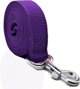 img 3 attached to 🐾 High-Quality and Long-Lasting Nylon Dog Leash - 4ft, 5ft, or 6ft Length | Perfect for Walking and Training Medium to Large Dogs | 1 Inch Width | Vibrant Purple Color