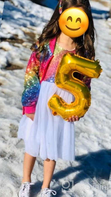 img 1 attached to 🧥 Cilucu Kids Sequin Zipper Coat: Stylish Jackets for Girls and Boys - Perfect for Toddler Birthday and Christmas Clothes review by Christopher Cortez