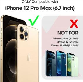 img 3 attached to Military Grade Shockproof Clear Slim Cover Case For IPhone 12 Pro Max 6.7 Inch With 2 Tempered Glass Screen Protectors + 2 Camera Lens Protectors, Non-Yellowing 3 In 1 Design