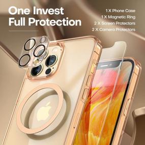 img 2 attached to Military Grade Shockproof Clear Slim Cover Case For IPhone 12 Pro Max 6.7 Inch With 2 Tempered Glass Screen Protectors + 2 Camera Lens Protectors, Non-Yellowing 3 In 1 Design