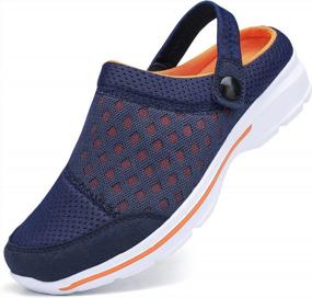 img 4 attached to INMINPIN Breathable Outdoor Walking Men's Sandals: Comfortable Shoes and stylish Mules & Clogs