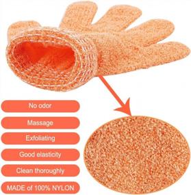 img 2 attached to Exfoliating Shower Gloves (16 Pcs) - Double Sided, Deep Clean Dead Skin For Spa Massage Beauty Skin Scrubber Bathing Accessories - 8 Multi-Colors