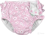 👶 baby-girls ruffle snap reusable swim diaper by i.play логотип