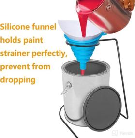 img 2 attached to Terberl 50Pack Paint Cone Strainers with 1 Silicone Funnel 🎨 - 100 Micron Filter - Ideal for Automotive, Spray Guns, Arts Crafts