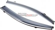 upgrade your acura mdx with motorfansclub window visors - perfect fit for year 2014-2017, smoke tint and pvc material for sun & rain protection logo