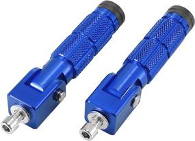 img 4 attached to Motoforti 1 Pair 8Mm Aluminum Alloy Universal Motorcycle Folding Rearsets Rear Footrest Footpeg Pedal Peg Bike Cycling Blue