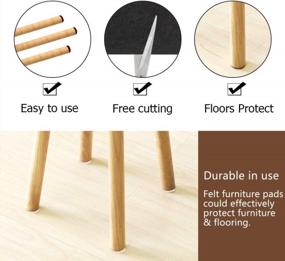 img 1 attached to Felt Furniture Pads -321 Pcs Furniture Pads Hardwoods Floors Self Adhesive, Cuttable Felt Chair Pads , Anti Scratch Floor Protectors For Furniture Feet Chair Legs, Furniture Felt Pads , Black & Beige
