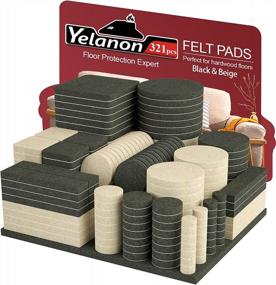 img 4 attached to Felt Furniture Pads -321 Pcs Furniture Pads Hardwoods Floors Self Adhesive, Cuttable Felt Chair Pads , Anti Scratch Floor Protectors For Furniture Feet Chair Legs, Furniture Felt Pads , Black & Beige