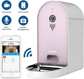 img 2 attached to 📷 DOGNESS WiFi Smart Camera Feeder - Large Capacity App Control Pet Food Dispenser with WiFi, Portion Control, Voice Recording, Camera, Timer Programmable (Pink) - 6.5Lbs