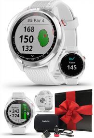img 4 attached to Garmin Approach S42 Golf GPS Watch Gift Box Bundle - 42,000+ Courses, Green View True Shape & More!