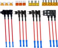 🚗 enhance vehicle electronics with 4 types 12v add-a-circuit adapter & fuse kit - muhize fuse tap fuse holder (12 pack) logo