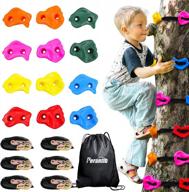 perantlb ninja tree climbing holds for kids - 6 ratchet straps, outdoor obstacle course & carry bag! logo
