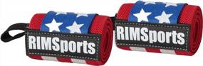 img 1 attached to Premium Wrist Straps For Gym, Powerlifting & Bodybuilding: RIMSports American Flag Wrist Wraps - Best Weightlifting Wrap For Women & Men!
