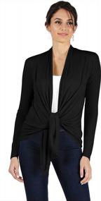 img 3 attached to Women'S Reg & Plus Size Lightweight Long Sleeve Open Front Cardigan By Simlu