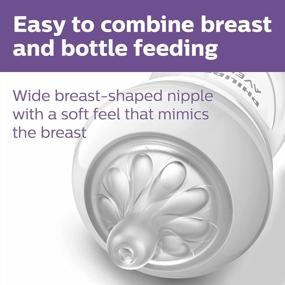 img 1 attached to Clear Glass Baby Bottle With Natural Response Nipple - Philips AVENT Natural, 8Oz, Single Pack (SCY913/01)