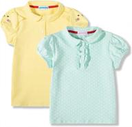 рубашка поло из мягкого хлопка с воротником пико для маленьких мальчиков и девочек (возраст 2-8 лет) - футболка с коротким рукавом unacoo для удобного и модного стиля логотип