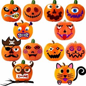 img 4 attached to 24-Pack Halloween Foam Pumpkin Stickers - Creative And Decorative Crafts For Party Decor