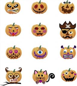 img 2 attached to 24-Pack Halloween Foam Pumpkin Stickers - Creative And Decorative Crafts For Party Decor