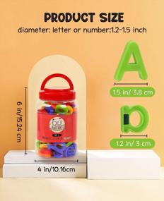 img 2 attached to Gamenote Magnetic Letters And Numbers - Plastic Alphabet ABC 123 Magnets Refrigerator Uppercase Lowercase Letters Numbers & Math Symbols For Toddlers Kids (78 PCS)