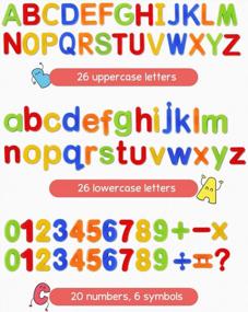 img 3 attached to Gamenote Magnetic Letters And Numbers - Plastic Alphabet ABC 123 Magnets Refrigerator Uppercase Lowercase Letters Numbers & Math Symbols For Toddlers Kids (78 PCS)