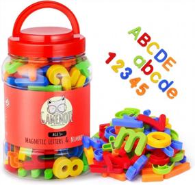 img 4 attached to Gamenote Magnetic Letters And Numbers - Plastic Alphabet ABC 123 Magnets Refrigerator Uppercase Lowercase Letters Numbers & Math Symbols For Toddlers Kids (78 PCS)