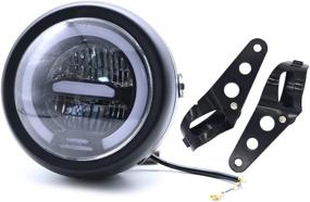 img 4 attached to 🏍️ Enhance Your Motorcycle With the 5.75 Inch Round LED Headlight Featuring a White Halo, Distance Light, and Refit Assembly - Ideal for High Low Beam and Universal Fit (Yellow Light)