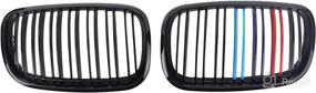 img 3 attached to BILLDIO Grill Gloss Black M Color Compatible With 2007-2014 BMW X5 E70 X6 E71 Front Kidney Grille ABS With Double Slats