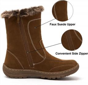 img 1 attached to Warm Fur-Lined Women'S Snow Boots - Ankle Height, Perfect For Outdoor Winter Activities