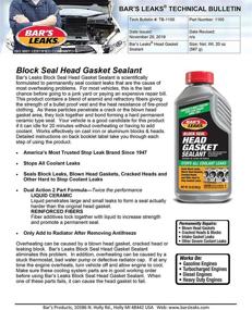 img 2 attached to 🔧 20 oz. Bar's Leaks 1100 Head Gasket Repair Solution