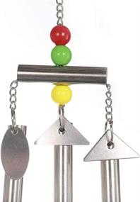 img 1 attached to 🔔 Keersi Stainless Steel Bells Toy: Sweet Sound for Bird Parrot Macaw African Greys Amazon Eclectus Cockatoo Budgie Parakeet Cockatiels Conure Lovebird Finch Canary Cage