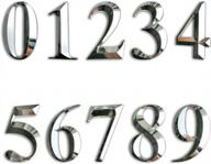 самоклеящиеся номера для почтового ящика hopewan, 2 дюйма, наклейки-цифры для квартиры, дома, офиса, комнаты, набор из 10 штук. (2" 10 штук (0-9), серебряные) логотип