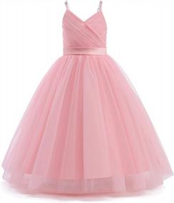 img 4 attached to Stunning Sleeveless Embroidered Princess Dresses For Girls: NNJXD'S Prom Ball Gown Collection