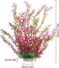 img 1 attached to 🐠 Rhodo Red 18-Inch Plastic Water Plant Aquarium Fish Tank Ornament