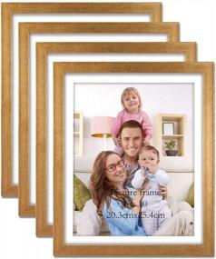 img 4 attached to Antique Gold Picture Frames 8X10 Set Of 4 - Wall/Tabletop Display - Giftgarden