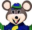 chuck e. cheese mouse mascot head costume - perfect for parties! logo