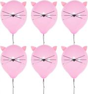 отпразднуйте день рождения своей кошки стильно с воздушными шарами suppromo's diy cat - 6 упаковок больших розовых 12-дюймовых латексных воздушных шаров kitty - perfect cat theme party decorations supplies логотип