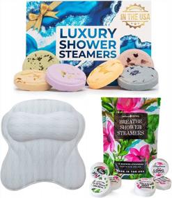 img 4 attached to Luxuriate In Blissful Bath With ZenTyme'S 12-Pack Bath Pillow & Eucalyptus Shower Steamers - Gift Yourself 6-Pack Relaxation Set!