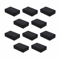 fielect 10pcs dustproof electronic junction box plastic enclosure project box for electronic projects abs black 2.76 x 1.77 x 0.71 inch logo