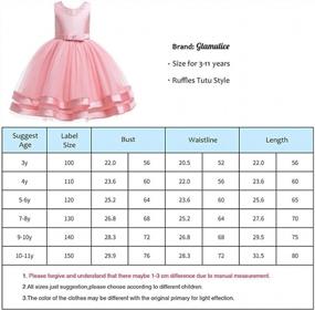img 3 attached to 👸 Glamulice Flower Girls Ruffles Vintage Embroidered Sequins Lace Wedding Dress: A Stunning Bridesmaid Gown for Unforgettable Parties
