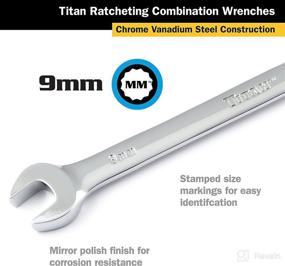 img 3 attached to 🔧 Titan Tools - 9M Ratcheting Combination Wrench (12509)